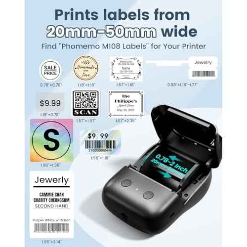 Phomemo Label Maker Machine with Tapes, Bluetooth Thermal Label Printer Easy to Use with Phones & PC, Address Label Maker for Small Business, Offcie, Home, 2 Inch Barcode Printer with 3 Label Rolls