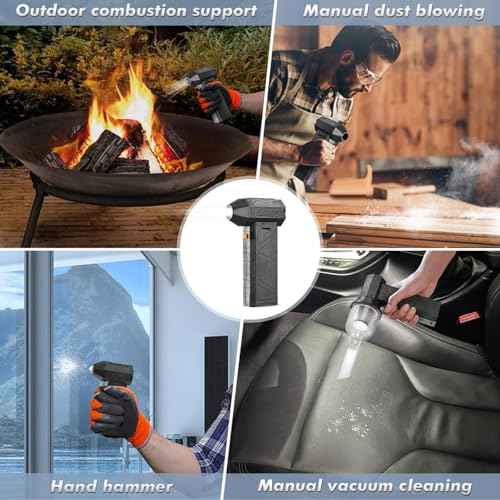 , Mini Jet Dry Blower, High Speed 200000RPM Stepless Adjustment, Type C Fast Charging Portable Duster Blower Super for Car, Cleaning, Camping, Pet Hair