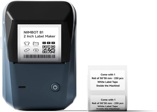 NIIMBOT B1 Label Maker - Includes 2 Rolls of Tape for Easy Organization and Labeling