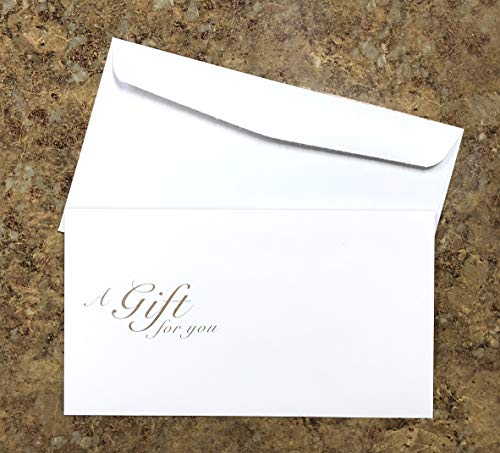 Custom Gift Certificates For Business - Red Ribbon, Include Your Store Name & Address with Free Envelopes