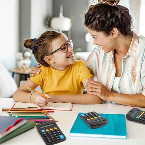 24 Pack Pocket Calculator,Mini Calculators,Pocket Size Basic Calculators,Solar Battery Dual Power Desktop Calculators,8 Digit Display Basic Calculator for Students Kids Home Office(Black)