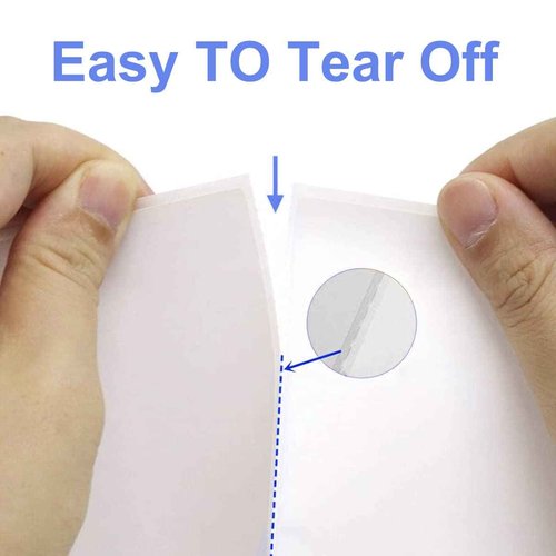 MPRT Fanfold 46 Direct Thermal Shipping Labels - White Mailing Postage Paper for Thermal Printer, Permanent Adhesive - 4 Stacks, 4000 Labels