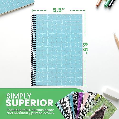 Premium Check & Debit Card Register Ledger — 2,600 Entries, 8.5 x 5.5 in, 50-Page Notebook