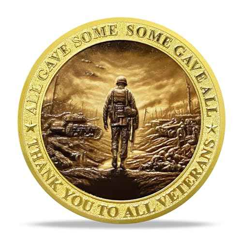 BHealthLife 24Pcs Military Soldiers Challenge Coins Veterans Coins Honoring All Who Served Bulk Pack Appreciation Gifts - Thank You to All Veterans