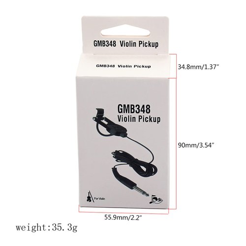 Clip On Violin Piezo Pickup Microphone Pickup For Violin Guitar Ukulele With 1/4 Inch And 1.2m Cable