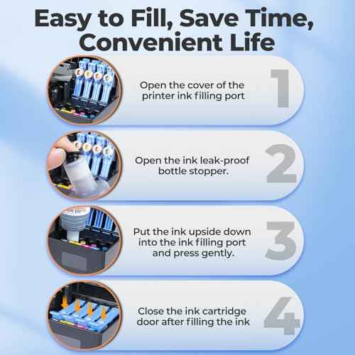 522 Ink Refill Bottles ET-2800 ET-2400 ET-4800 Replacement for 522 Ink 2800 Refill Ink for Eco tank ET-2400 ET-2720 ET-2800 ET-2803 ET-4700 ET-4800 ET-4810 ET2400 ET2720 ET2800 ET2803 ET4800 Printers