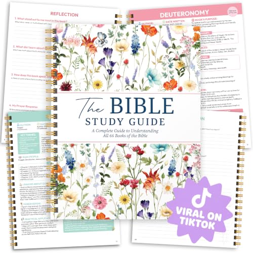 Wildflower Bible Study Journal for Women 66 Pages Spiral Notebook - Christian Devotional