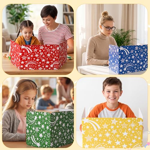 24 Pcs Desk Dividers for Students Morandi - Heavy Privacy Boards, 15.8 x 12 x 12 in, Tri-Fold