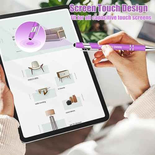 50 Pcs Inspirational Pens Bulk - Motivational Ink Ballpoint Pen with Quotes Stylus Tip Nurse Gifts for School Coworkers Office Supplies Black Ink