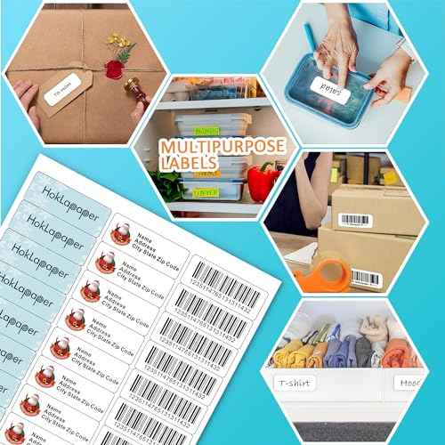 HokLa Paper Mailing Labels, 3000 (100 Sheets), White, 1" x 2-5/8", Laser/Inkjet Printer, Permanent Adhesive