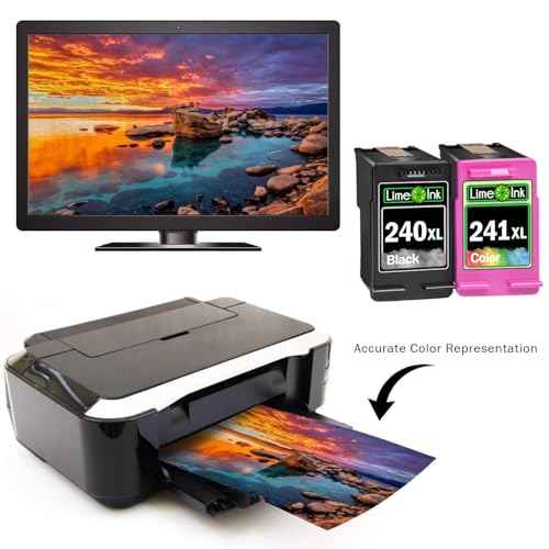Limeink 2 Remanufactured Ink Cartridges for Canon 240XL/241XL Combo Pack - Black Ink for Canon MG3600/MG3620 Printer