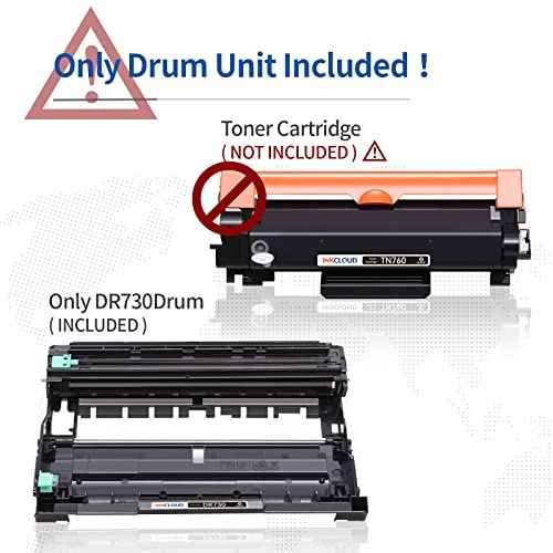 DR730 Drum Unit Compatible Replacement for Brother DR730 DR 730 760 Work with HL-L2350DW HL-L2395DW HL-L2390DW HL-L2370DW HL-L2370DWXL MFC-L2750DW MFC-L2710DW DCP-L2550DW Printer