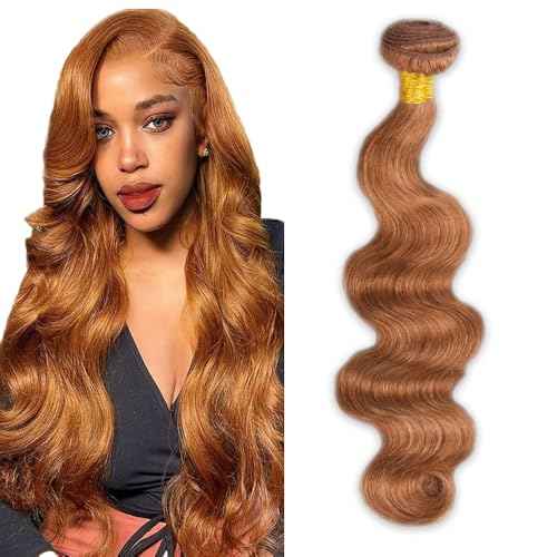 #30 Brown Bundles Body Wave Bundles Human Hair 32 Inch Light Brown Body Wave Bundle Unprocessed Brazilian Virgin Weave Hair 1 Bundle 50 Gram Per Bundle