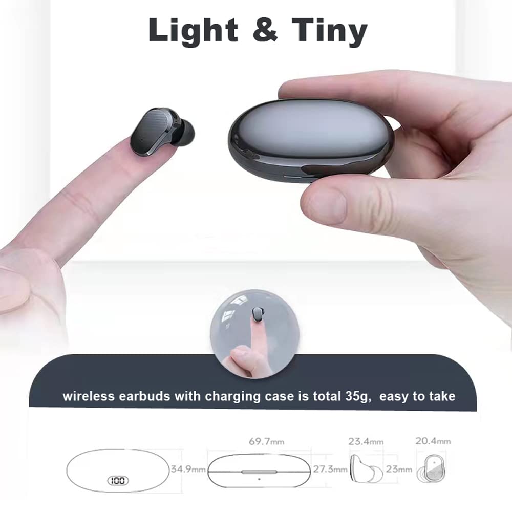 NVAHVA Bluetooth Earbuds with Mic for Meeting Recorder Travel Translation