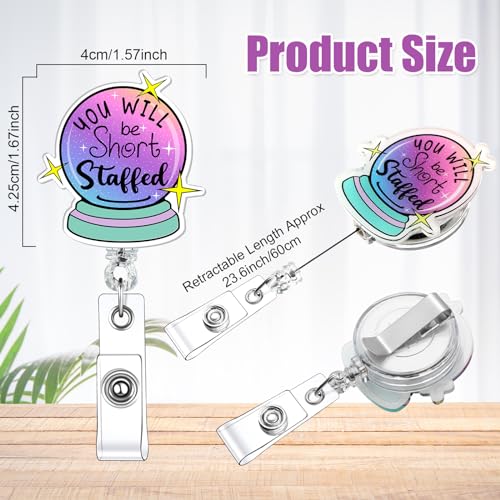 24 Pcs Funny Badge Reel Nurse Cute Retractable Name ID Clip Badge Holder for Doctor Student Medical Assistant Coworker Work Accessories Bulk Gifts(Medical Style)