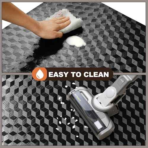 BesWin Office Chair Mat for Hard Floors, 48" x 30" Heavy Duty Computer Desk Chair Mats for Hardwood Floor, Anti-Slip Under Chair Floor Protector Mat for Home Office, Gaming - Black