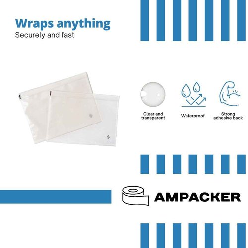 Clear Adhesive 10"x12" Top Loading Packing List/Shipping Label Envelopes Clear (10"x12", 500, Pack)