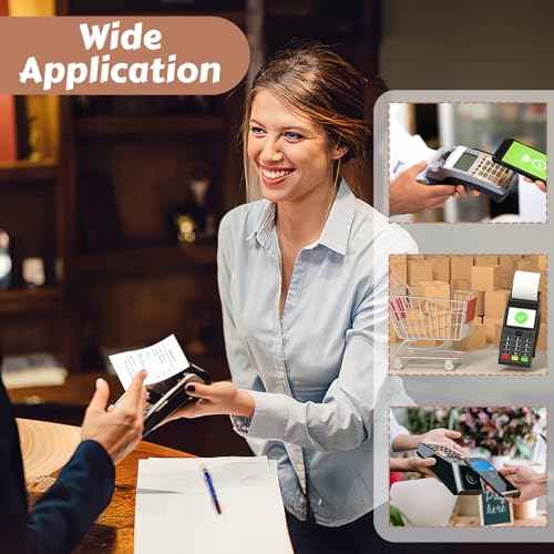 (8 Rolls) 2 1/4" x 55' Thermal Receipt Paper, Compatible with Most Credit Card Machine Handheld Terminal, and Mini POS Cash Register Printer