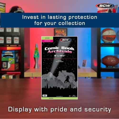 BCW Graded Mylar Comic Book Bags - 25ct | Archival Polyester Protection | Fits CGC Graded Comics | 2 Mil Thickness | 1-1/2" Flap for Secure Closure | 9 x 14 1/4 | Clear Comic Storage