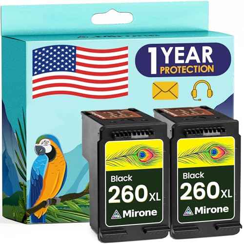 Mirone Compatible Ink Cartridges Replacement for Canon 260 Ink Cartridges 260XL for Canon TS6420 TS6400 Pixma TS5320 PG-260 TS5300 2bk
