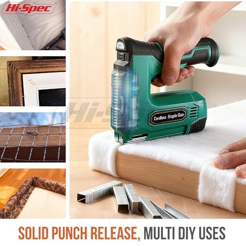 Hi-Spec 4V Cordless USB Staple Gun Kit with Case for Upholstery & DIY