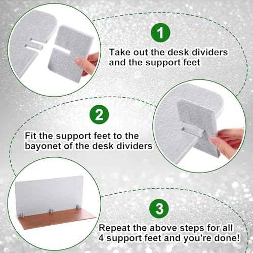 2 Pack Acoustic Desk Divider Partition 23.6 x 47.2 Stand up Freestanding Privacy Panel Noise Visual Distractions Reducing Table Divider for Student Reception Area Office(Beige)