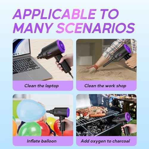 Electric Air Duster - Air Blower - Multi-Use Compressed Air Duster for Keyboard- Computer and PC - 5.74 oz Powerful Motor