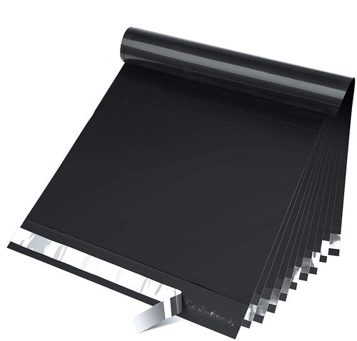 Fuxury 12x15.5 200pc Black Poly Mailers Shipping Envelops Self Sealing Envelopes Boutique Custom Bags Enhanced Durability Multipurpose Envelopes Keep Items Safe Protected
