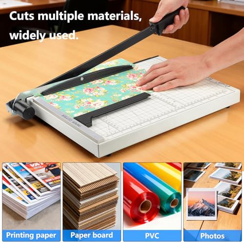 15-Inch Heavy-Duty Guillotine Paper Cutter with Safety Lock & Magnetic Guide