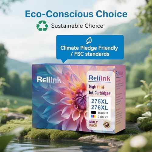 275XL 276XL Replacement for Canon 275 and 276 Ink Cartridges Cannon Ink 275 276 XL PG-275 CL-276 Black Color Ink Cartridge for PIXMA TS3722 TR4720 TS3522 TS3520 TR4700 TS3720 Printer (2-Pack)