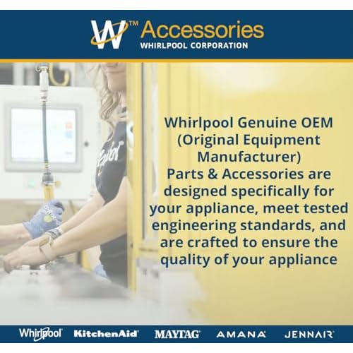 Whirlpool 1903WH Genuine OEM Rolling Laundry Storage Cart, White ? Replaces 1903