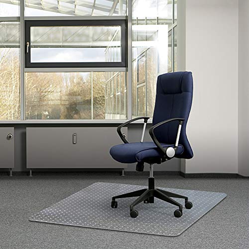 Kuyal 36" x 48" Office Chair Mat for Low/No-Pile Carpets - Transparent 2.2mm Thick