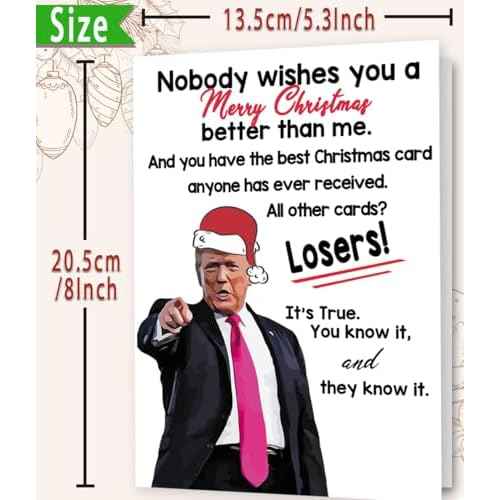 Funny Christmas Card for Wife Husband, Humor Christmas Gifts for Women Men, Happy Xmas Holiday Card for Mom Dad