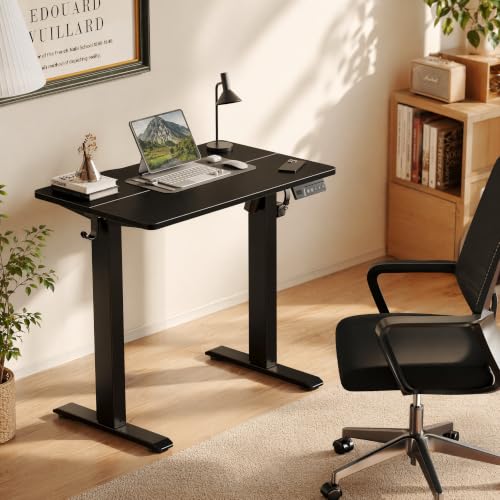 Claiks Electric Standing Desk 32x19 Inch Black - Adjustable Sit-Stand Workspace