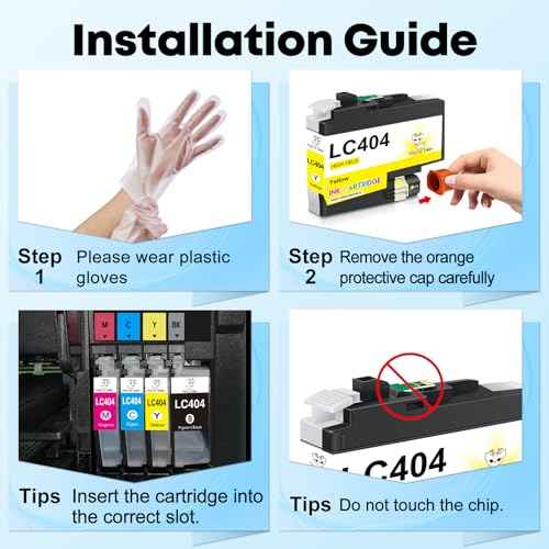 Miss Deer 8 Pack LC404 Ink Cartridges New Version Compatible Replacement Ink for Brother LC404 LC-404,Work for MFC-J1205W MFC-J1215W MFC-J1205W XL Printer