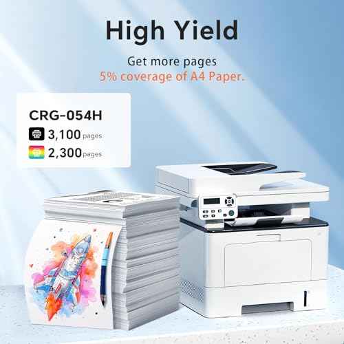 CRG 054H Compatible 054 Toner Cartridge Set Replacement for Canon 054 CRG-054 054H Toner Cartridge Work with Color ImageClass MF644Cdw LBP622Cdw MF642Cdw MF640C LBP620 Toner (1B 1C 1M 1Y, 4 Pack)