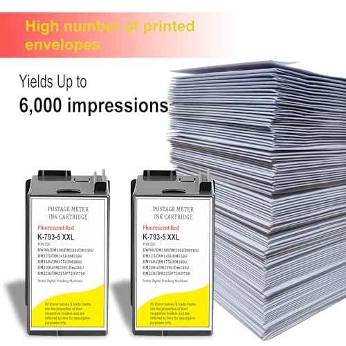 SL-793-5 Ink Cartridges SL-798-0 793-5 Ink Replacement for PB DM100 DM200 and SendPro C and SendPro+ Red Ink (40ML)