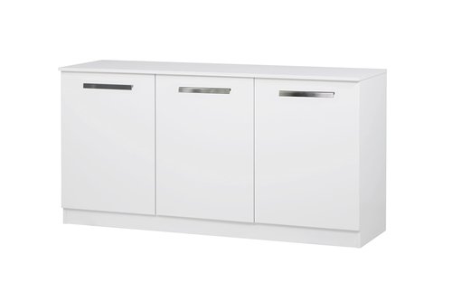 Saint Birch Alaska Wood 3 Door Credenza File Cabinet in White