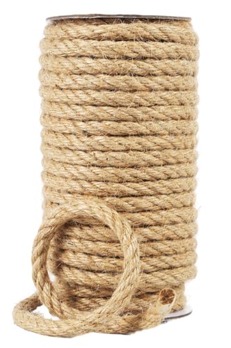 Radix Rope 8MM x 50FT Natural Jute Twine Heavy Duty for Crafts & Pet Scratching Posts