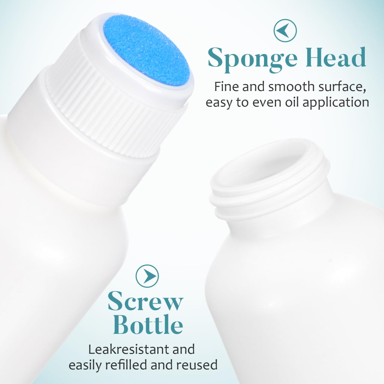 ULTECHNOVO Refillable Sponge Head Applicator Bottles Empty Dauber Bottles for Liquid Application Leakproof Sponge Top Bottle Applicator for Art Craft Cosmetic Use 4 Pack