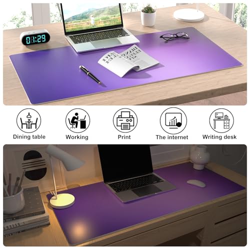 Colorful Star Purple & Blue Blurred Desk Mat – Extra-Large 31.5" x 15.7" Office Mouse Pad