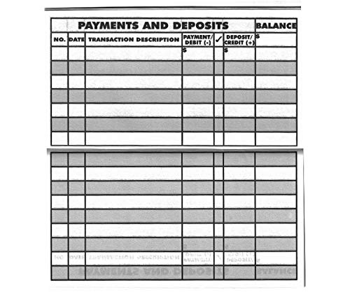 Large Print Checkbook Register Financial Log Low Vision with 2025 2026 2027 Calendar (Set of 10)