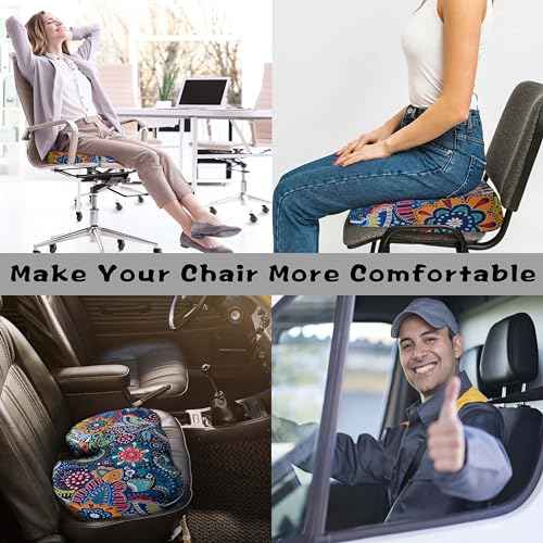 Boho Seat Cushion for Tailbone Pain Relief Office Computer Memory Foam Chair Cushion for Pressure Relief Coccyx Cushion Tailbone Pain & Sciatica for Boho Lover