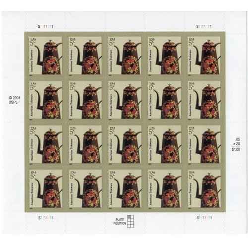 American Toleware 5-Cent (Sheet of 20) Denominated Mail-use Additional Postage Stamps
