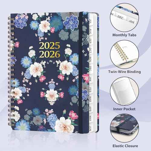 Academic Planner 2025-2026, Weekly and Monthly Agenda Planner, Daily Calendar Planning Notebook (July 2025 - June 2026), School Teacher Student Supplies, A5 (6.2" x 8.5")