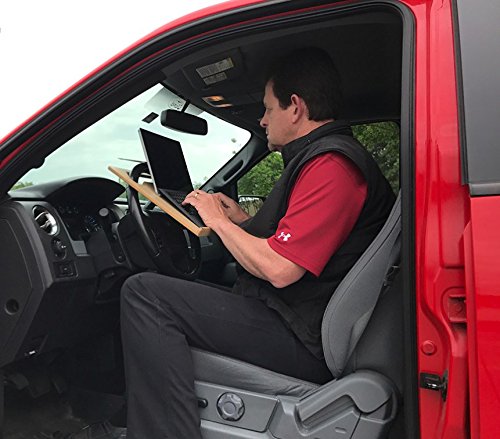 Wheeldesk Notebook Size (15 1/4" x 13 3/4") Motor Vehicle Desk - SUV & Car Writing Surface, Steering Wheel Laptop Computer Station - Tablet Table - Minivan Desk, Automobile Lunch Tray