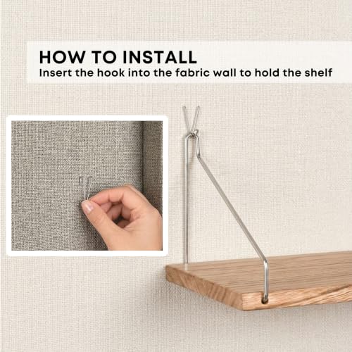 Onsogi 1 Pack Fabric Wall Cubicle Shelf with Hooks – Office Organizer & Storage for Work Decor