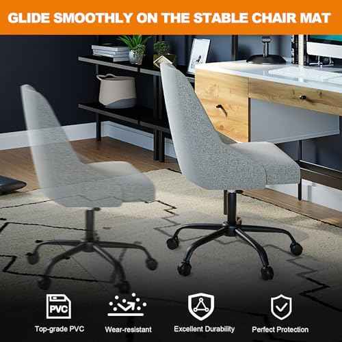 Thickened Chair Mat for Carpet- Low Pile Carpet Protector for Office Computer Desk Chair. Heavy Duty Desk Chair Mat for Carpeted Floors. Clear. (with Lip, 47.5"X35.5"X0.15¡°)