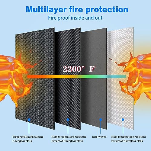 500 * 350 * 300mm Ebike Battery Safe Bag Fireproof Charging Lipo Bag Large Capatity for Lipo Battery Pack Storage Charging Transport, Home Office Travel Fireproof Safe Storage Pouch