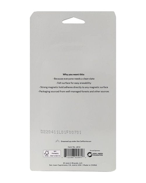 U Brands Glass Dry Erase Board + Magnetic Eraser Bundle (36 x 24 Inches)